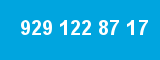929 122 87 17 929 122 87 17